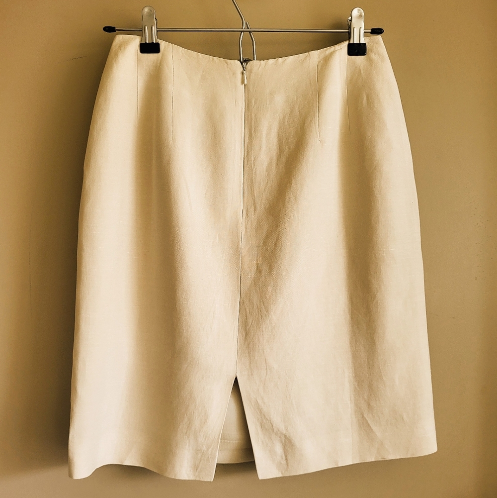 Evan Picone Cream Short-Sleeve Double-Breasted Blazer - Picture 13 of 14
